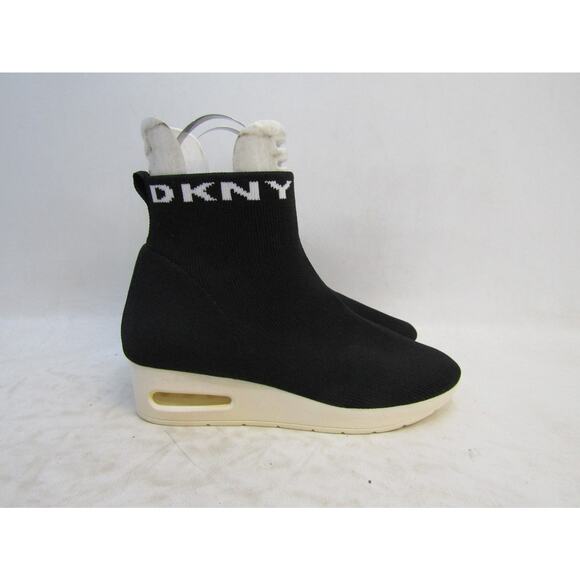 DKNY Womens Size 8 M Black Wedge Ankle Fashion Boots Bootie - Picture 3 of 11